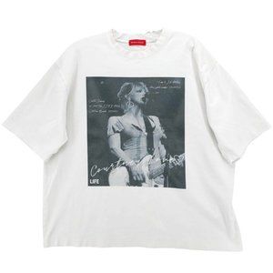 Maison Special Japan Courtney Love White T-Shirt Boxy Short Est. Size LARGE